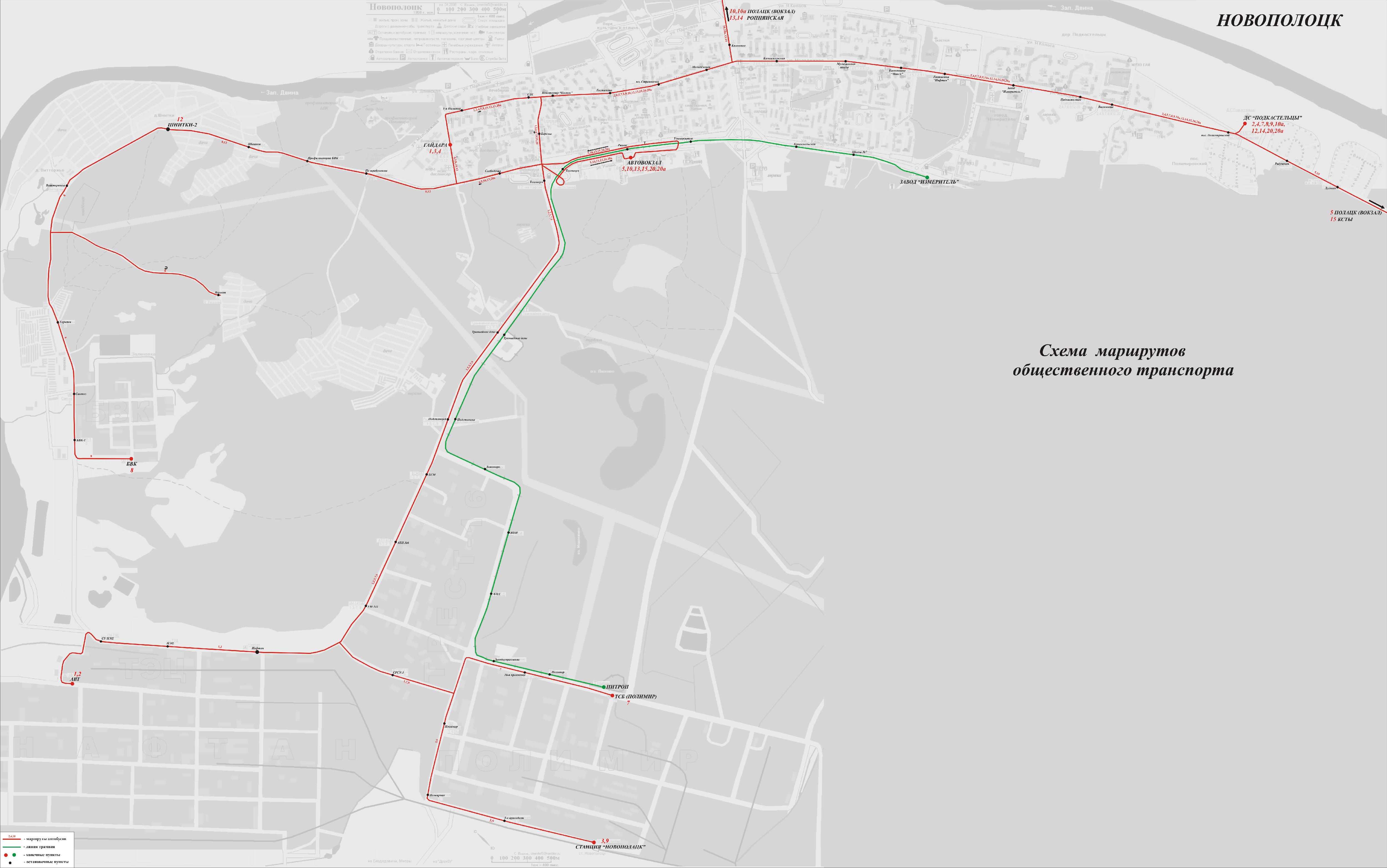 Карта города новополоцка